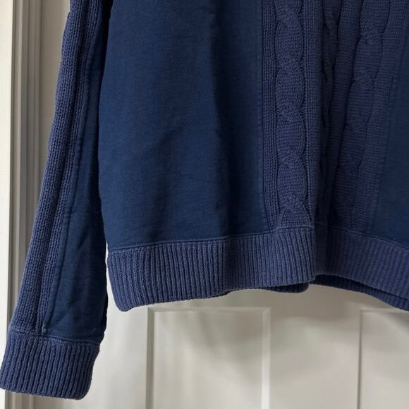 Tuckernuck Navy Cable Knit Crewneck Sweater Women’s XL *EUC - Picture 6 of 11